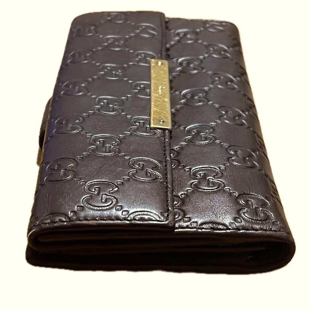 Gucci Guccissima Interlocking Leather Long Wallet, Brown - Picture 8 of 16